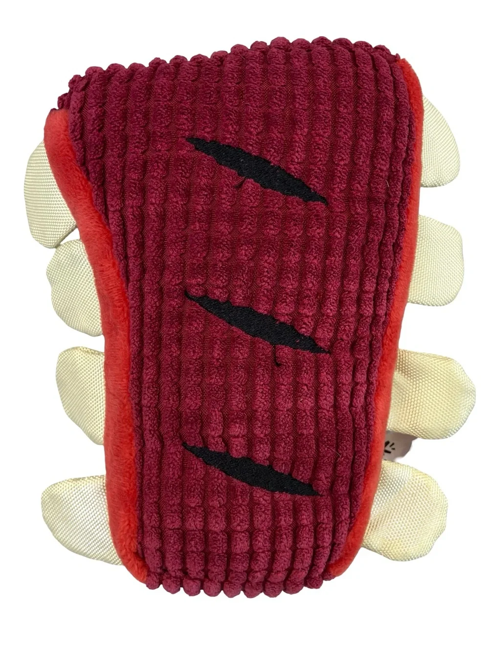 Bark Box Spare Ribs Dog Toy Plush Pibble Dribbles Double Bib Ribbles M/L Steak S